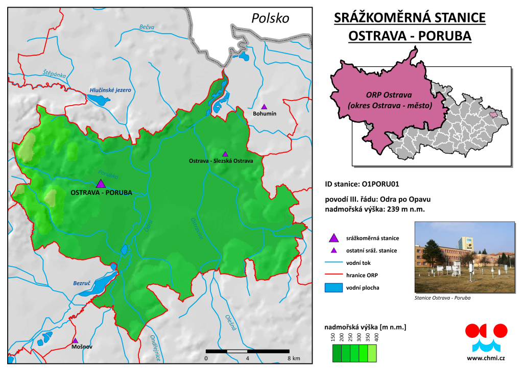 Průběh srážek ve stanici Ostrava, Poruba