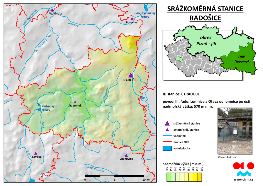 Průběh srážek ve stanici Radošice, Mladý Smolivec