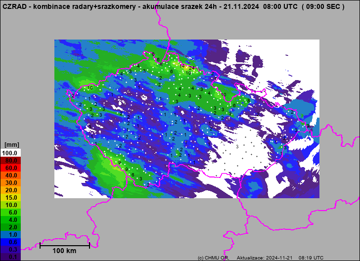 Precipitation estimates - Weather radar estimates combined with rain gauge measurement