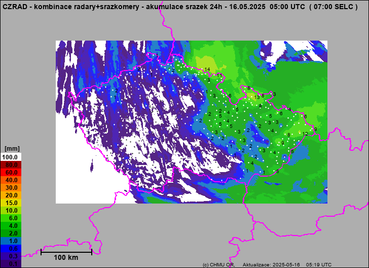 Precipitation estimates - Weather radar estimates combined with rain gauge measurement