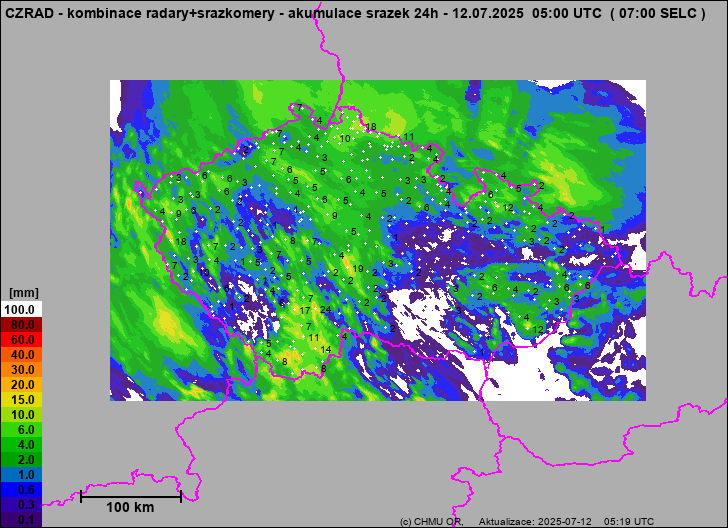 Precipitation estimates - Weather radar estimates combined with rain gauge measurement