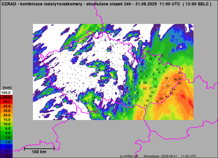 Precipitation estimates - Weather radar estimates combined with rain gauge measurement