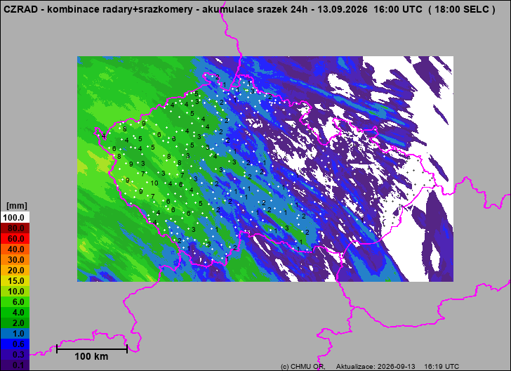 Precipitation estimates - Weather radar estimates combined with rain gauge measurement