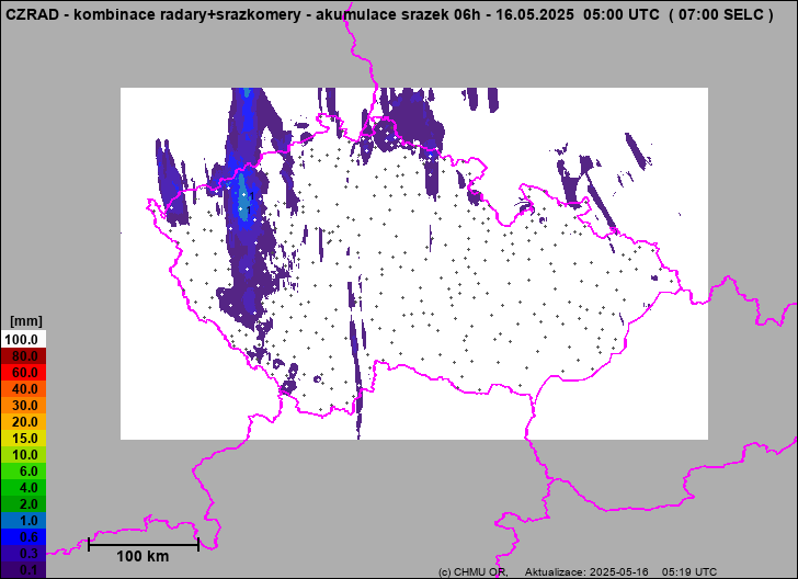 Precipitation estimates - Weather radar estimates combined with rain gauge measurement