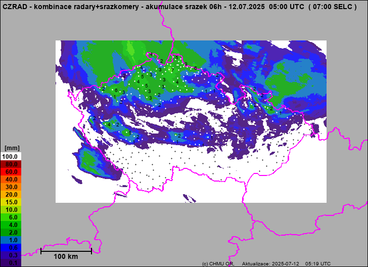 Precipitation estimates - Weather radar estimates combined with rain gauge measurement