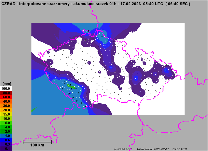 Precipitation estimates - Map from terrestrial rain gauges