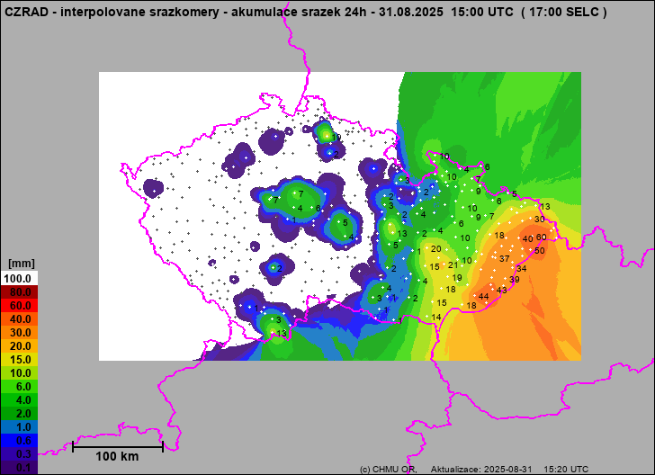 Precipitation estimates - Map from terrestrial rain gauges