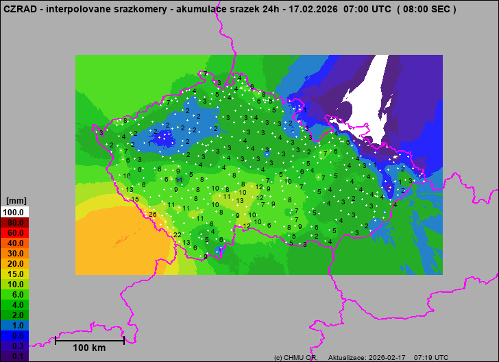 Precipitation estimates - Map from terrestrial rain gauges