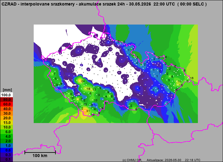 Precipitation estimates - Map from terrestrial rain gauges