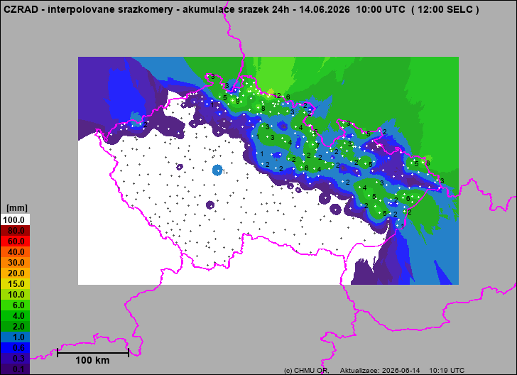 Precipitation estimates - Map from terrestrial rain gauges