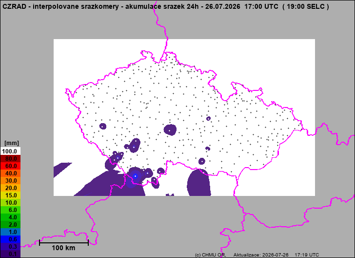 Precipitation estimates - Map from terrestrial rain gauges