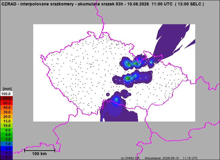 Precipitation estimates - Map from terrestrial rain gauges