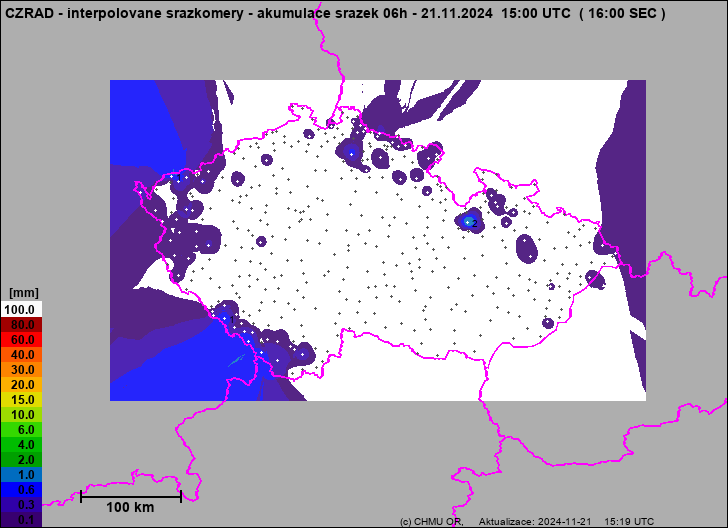 Precipitation estimates - Map from terrestrial rain gauges