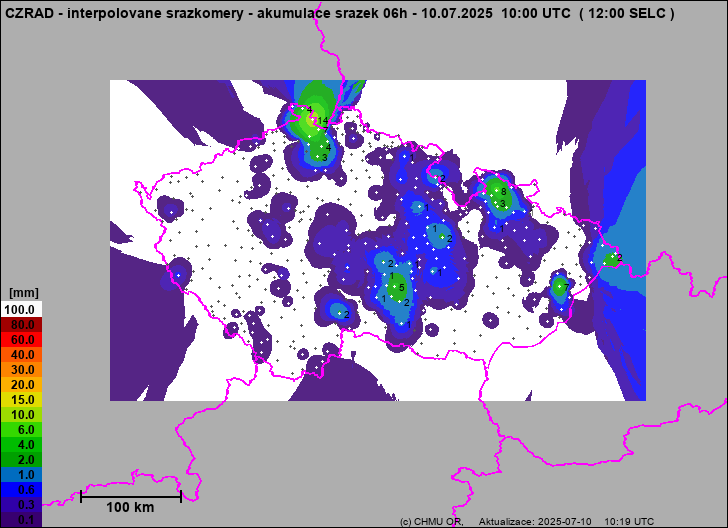 Precipitation estimates - Map from terrestrial rain gauges