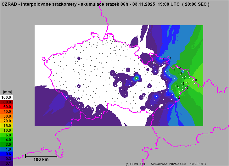 Precipitation estimates - Map from terrestrial rain gauges