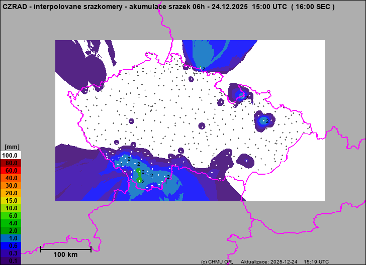 Precipitation estimates - Map from terrestrial rain gauges